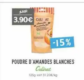 Naturalia Poudre D'amandes Blanches Culinat offre