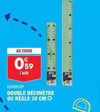 ALDI Double Décimètre Ou Règle 30 Cm Expertiz offre
