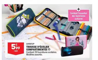 ALDI Trousse D'écolier Compartimentée Expertiz offre