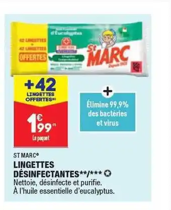 ALDI Lingettes Désinfectantes St Marc offre