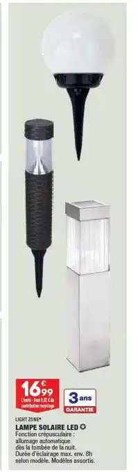ALDI Lampe Solaire Light Zone offre