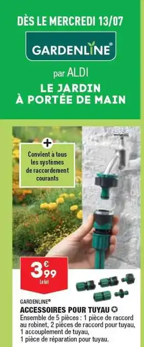 ALDI Accessoires Pour Tuyau Gardenline offre