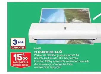 Plastifieuse A4 Quigg