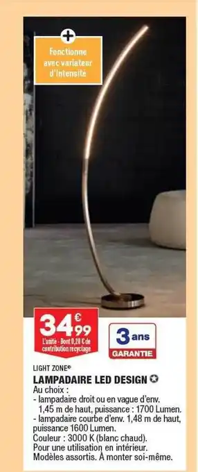 ALDI Lampadaire Led Design Light Zone offre