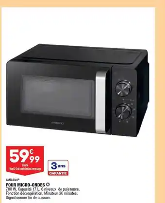 ALDI Four Micro-ondes Ambiano offre