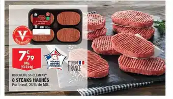 ALDI 8 Steaks Hachés Boucherie St-clément offre