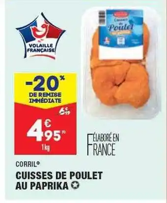 ALDI Cuisses De Poulet Au Paprika Corril offre
