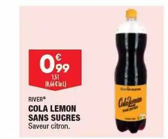 ALDI Cola Lemon Sans Sucres River offre