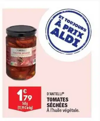ALDI Tomates Séchées D'antelli offre