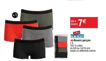 Cora x Carrefour Boxers Garçon Influx Basic offre