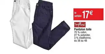 Cora x Carrefour Pantalon Toile Influx offre