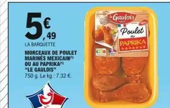 E.Leclerc Morceaux De Poulet Marinés Mexicain Ou Au Paprika offre