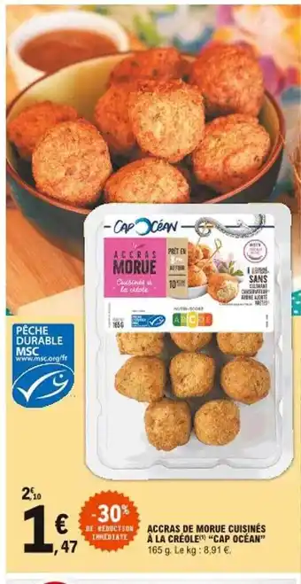 E.Leclerc Accras De Morue Cuisinés à La Créole offre