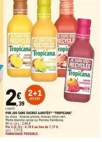 E.Leclerc Pur Jus Sans Sucres Ajoutés offre