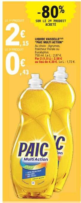 E.Leclerc Liquide Vaisselle offre