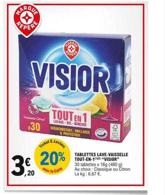 E.Leclerc Tablettes Lave-vaisselle Tout-en-1 offre
