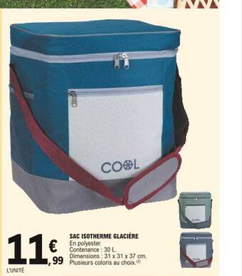 E.Leclerc Sac Isotherme Glacière offre