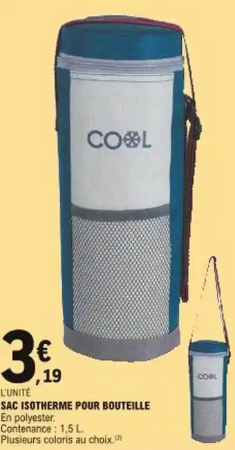 E.Leclerc Sac Isotherme Pour Boutelle offre