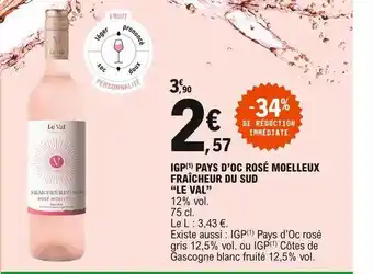 E.Leclerc Igp Pays D'oc Rosé Moelleux Fraîcheur Du Sud offre