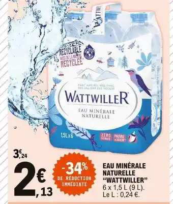 E.Leclerc Eau Minérale Naturelle offre