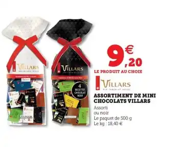 Hyper U Assortiment de Mini Chocolats Villars offre