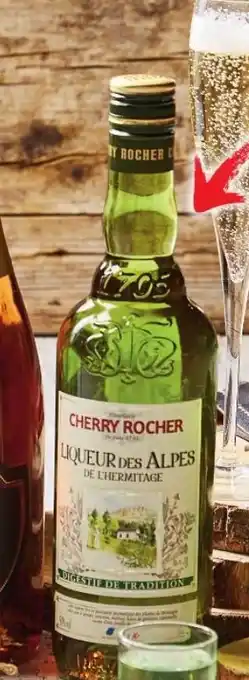 Hyper U Liqueur Des Alpes Cherry rocher 50 offre