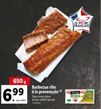 Lidl Barbecue Ribs À La Provençale offre