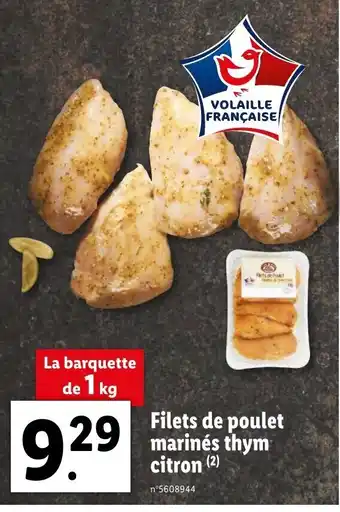 Lidl Filets De Pouelt Marinés Thym Citron offre