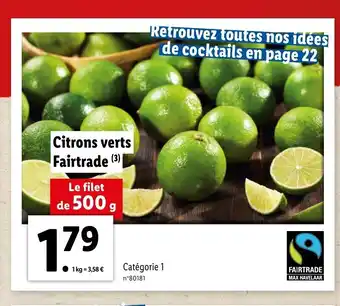 Lidl Citrons Verts Faitrade offre