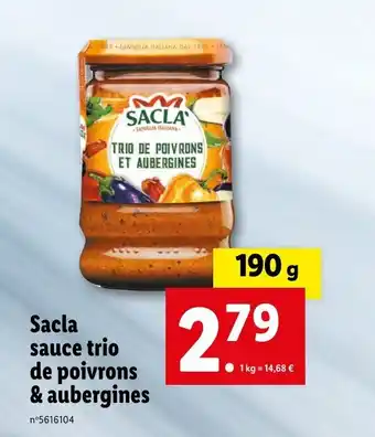 Sacla Sauce Trio De Poivrons & Aubergines