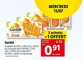 Lidl Gerblé offre