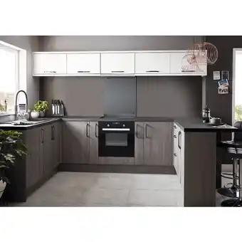 Brico Dépôt Cuisine "chia" décor imitation chêne gris offre