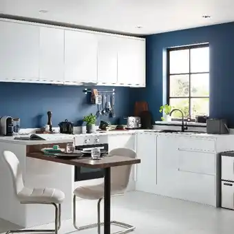 Brico Dépôt Cuisine "garcinia" blanc brillant offre