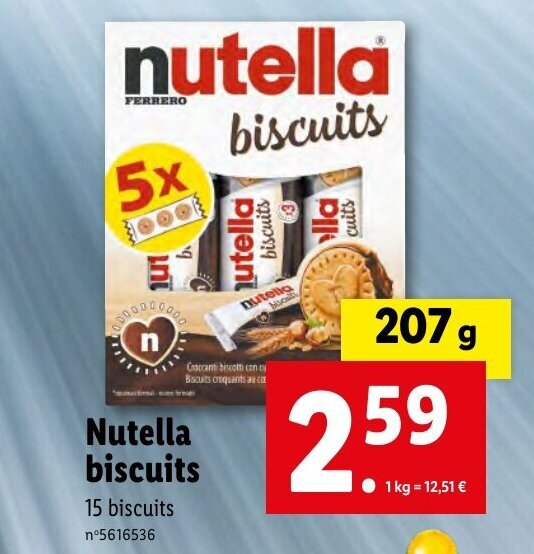 Promo Nutella Biscuits chez Lidl