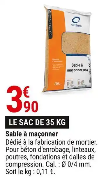 Gamm vert Sable à maçonner offre