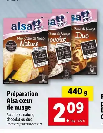 Préparation Alsa Cœur De Nuage