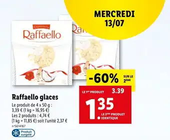 Lidl Raffaello Glaces offre