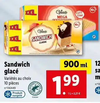 Lidl Sandwich Glacé offre