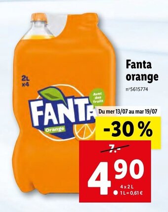 Lidl Fanta Orange offre