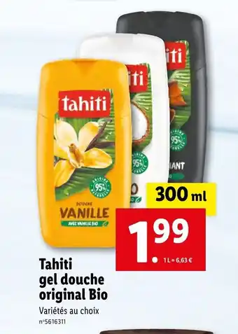 Lidl Tahiti Gel Douche Original Bio offre