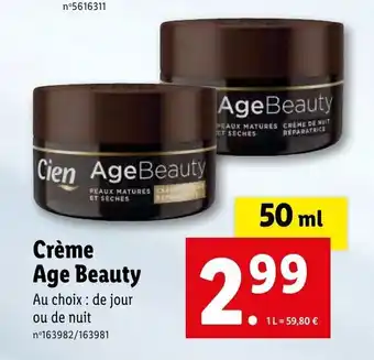 Lidl Crème Age Beauty offre