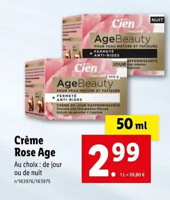 Lidl Crème Rose Age offre