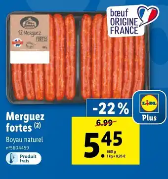 Lidl Merguez Fortes offre