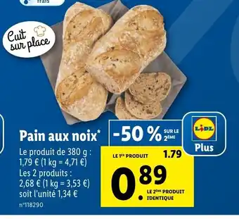 Lidl Pain Aux Noix offre