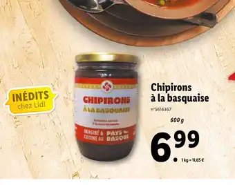 Lidl Chipirons À La Basquaise offre