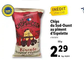 Lidl Chips Du Sud-Ouest Au Piment D'Espelette offre