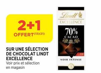 Bi1 Chocolat Lindt Excellence offre