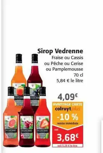 Colruyt Sirop Vedrenne offre