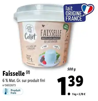 Lidl Faisselle offre