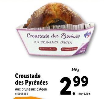 Lidl Croustade Des Pyrénées offre